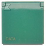 Pokrywa IP44 + klucz do gniazda DATA, zielony, SIMON54 o