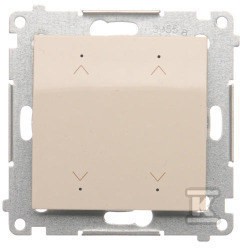 Łącznik/Przycisk roletowy podwójny elektroniczny (moduł) 230 V, złoty mat, SIMON54