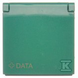 Pokrywa IP44 + klucz do gniazda DATA, zielony, SIMON54 o