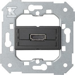Gniazdo HDMI (V1.4) żeńskie. Podłączenie HDMI kątowe. !Wymagana puszka podtynkowa