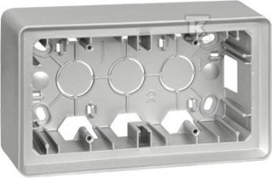 Puszka natynkowa 2-krotna, aluminium, SIMON82    8200760-093 w
