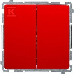 Łącznik świecznikowy (moduł) 10AX, 250V~, szybkozłącza, czerwony, BASIC MODUŁ o