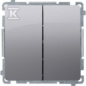Łącznik świecznikowy z podświetleniem LED (moduł) 10AX, 250V~, szybkozłącza, stal