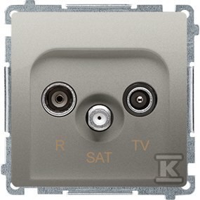 Gniazdo antenowe R-TV-SAT końcowe (moduł). 1x wejście: 5 MHz2,4 GHz,