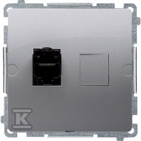Gniazdo komputerowe RJ45, kategoria 6 pojedyncze ekranowane z przesłoną przeciwkurzową