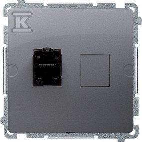 Gniazdo komputerowe RJ45, kategoria 6 pojedyncze ekranowane z przesłoną przeciwkurzową