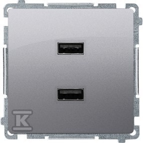 Ładowarka 2 x USB (moduł), 45659 A, 5V DC, 230V,