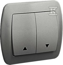Przycisk roletowy 10AX, 250V~, zaciski śrubowe, aluminiowy, AKORD