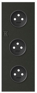 Panel 3-krotny: 3 gniazda, biały mat, SIMON100
