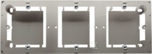 Puszka natynkowa płytka (31mm) potrójna, satynowy, BASIC MODUŁ