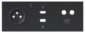 Panel 3-krotny: 1 gniazdo + 1 HDMI + 1 USB