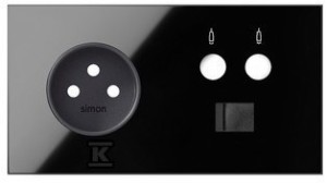 Panel 2-krotny: 1 gniazdo + 1 TV + 1 RJ45,