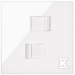 Panel 1-krotny: 2 gniazda RJ45, biały, SIMON100