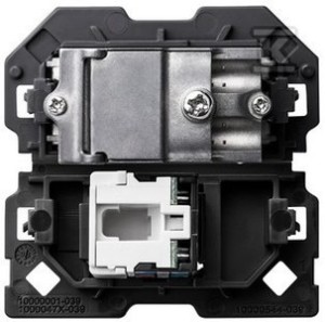 Gniazdo antenowe R/TV-SAT zakończeniowe + komputerowe RJ45 kat.6 (mechanizm, bez