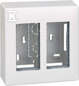 Obudowa natynkowa S500 2-modułowa, 4x K45, kompletna, czysta biel, SIMON500