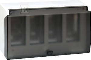 Obudowa natynkowa S500 z pokrywą 4-modułowa, 8x K45, kompletna, czysta