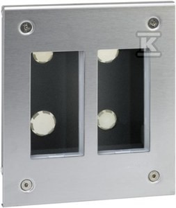 Obudowa podtynkowa S500 METAL 2-modułowa, 4x K45, kompletna, METAL o