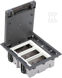 Puszka podłogowa S500 3-modułowa, 6x K45, gł. 70mm, szary, CONNECT