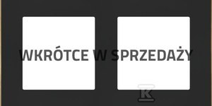 Ramka 2-krotna DUO: Czarna, podstawa złota, SIMON55