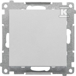 Łącznik jednobiegunowy (moduł) 10 AX, 250 V~, szybkozłącza: Aluminium mat,