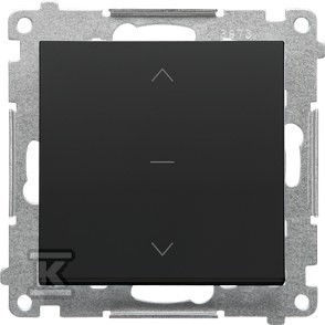 Przycisk roletowy (moduł) 10 A, 250 V~, szybkozłącza: Czarny mat,