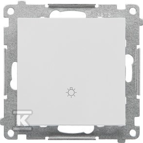 Przycisk „światło” (moduł) 10 AX, 250 V~, szybkozłącza: Jasnoszary mat,