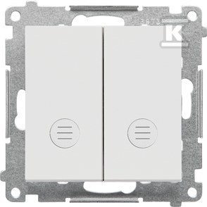 Łącznik krzyżowy podwójny z podświetleniem (moduł) 10 AX, 250 V~,