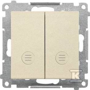Łącznik krzyżowy podwójny z podświetleniem (moduł) 10 AX, 250 V~,