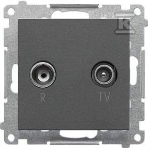 Gniazdo antenowe R-TV zakończeniowe 10 dB do gniazd przelotowych (moduł).