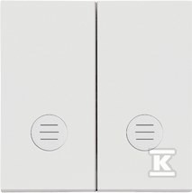 Klawisz podwójny z oczkami do: SW5L2M, SW6/2L2M, SW7/2L2M: Jasnoszary mat,