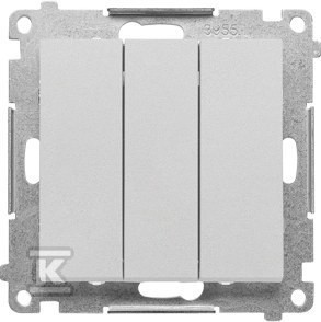 Łącznik potrójny z podświetleniem LED (moduł) 10 AX, 250 V~,