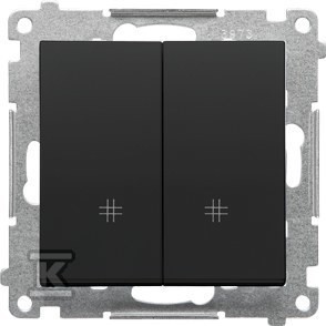 Łącznik krzyżowy podwójny (moduł) 10 AX, 250 V~, szybkozłącza: Czarny
