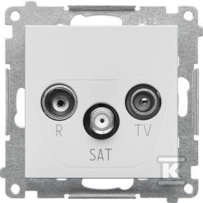 Gniazdo antenowe R-TV-SAT przelotowe 7 dB (moduł). 1x Wejście: 5