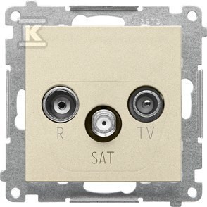 Gniazdo antenowe R-TV-SAT przelotowe 7 dB (moduł). 1x Wejście: 5