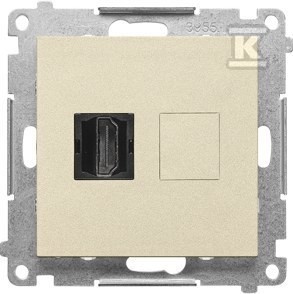 Gniazdo HDMI (moduł): Szampański mat, SIMON55   &nbsp;TGHDMI.01/144