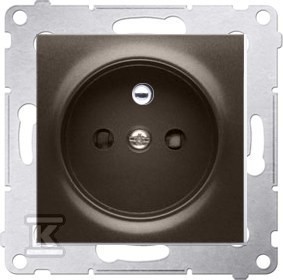 Gniazdo wtyczkowe z uziemieniem i przesłonami (moduł) 16A, 250V AC,