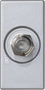 Płytka K45/2 gniazdo SAT (F) żeńskie 22,5x45mm + wkład, aluminium