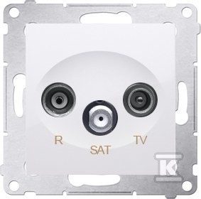 Gniazdo RTV-SAT końcowe/zakończeniowe tłum. RTV 1.0dB SAT 1.0dB, biały Simon54