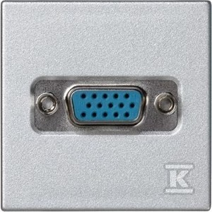 Płytka K45 złącza VGA (D-Sub 15) 45x45mm + wkład, zaciski
