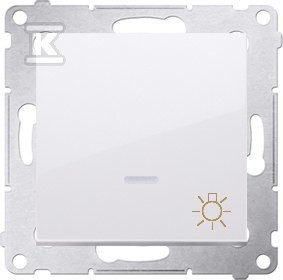 Przycisk światło z podświetleniem LED (moduł) 16AX, 250V~, zaciski śrubowe,