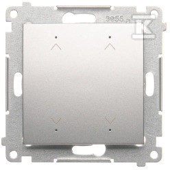Łącznik/Przycisk roletowy podwójny elektroniczny (moduł) 230 V, srebrny mat, SIMON54