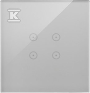 Panel dotykowy S54 Touch, 1 moduł, 4 pola dotykowe, srebrna
