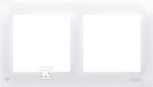 Ramka 2-krotna PREMIUM do puszek karton-gips IP20 / IP44, antybakteryjny