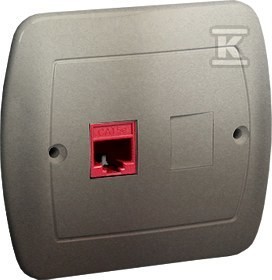 Gniazdo komputerowe RJ45 pojedyncze, kategoria 5e. Montaż do puszki na