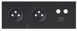 Panel 3-krotny: 2 gniazda + 1 TV + 1 RJ45,