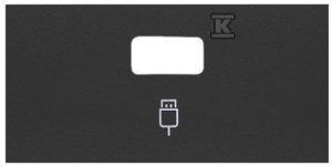 Pokrywa do gniazda USB pojedynczego (mechanizm 1/2), czarny mat, SIMON100