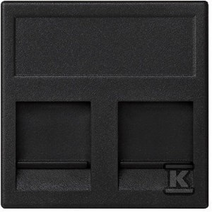 Płytka K45, 2x RJ z osłoną, IBM, szary grafit, CONNECT