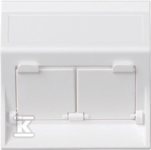 Płytka S500, 2x RJ z osłonami skośna, do adapterów MD,