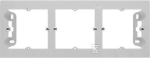 Puszka natynkowa 3-krotna do ramek LINE/DUO. Wyokość: 40mm: Aluminium mat,