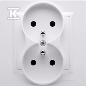Gniazdo wtyczkowe z uziemieniem podwójne MONOBLOCK (moduł) 16A, 250V~, zaciski